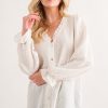 Polka Dot Ruffle Detailed Blouse Top - White