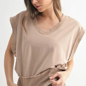 Vintage V-Neck Vest - Natural